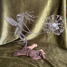 Bespoke Wire Dandelion Fairy Sculpture, Fairy Sculpture, Wire Fairy, faerie 