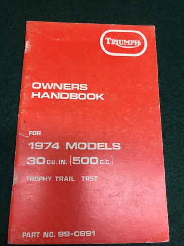 Triumph 500 tr5t 1974 owners - 500,