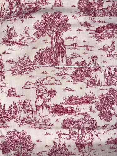 Vtg red toile jouy - red, de