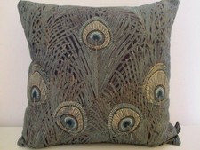 Liberty William Morris Hera Linen & Velvet Fabric Arts Cushion Cover Blue  35cm