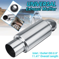 Chrome 2.5'' Stainless Steel Car Resonator Polished Bent Muffler Exhaust Pipe