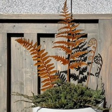 3Pcs Rustic Metal Fern Leaf
