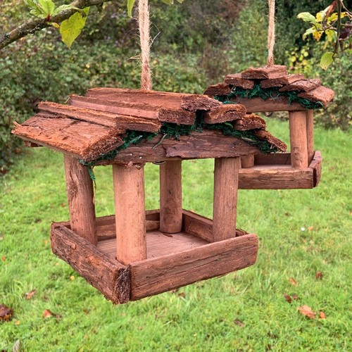 Set hanging wooden bird - 2,
