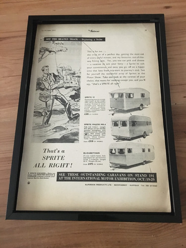 Sprite caravans 1955 framed - caravans-1955,