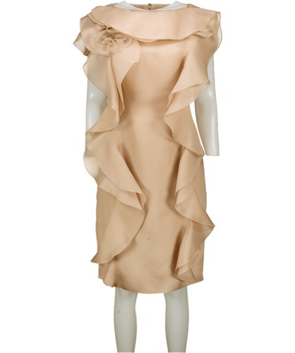 Valentino couture beige ruffle - valentino,