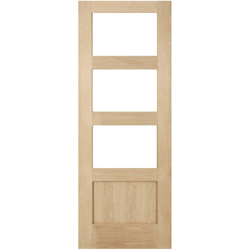 Internal door glass oak shaker - glass,