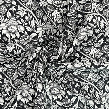 William Morris Fabric - Vintage White Flowers Cotton Percale Dressmaking Fabric