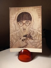 Tsuguharu FOUJITA Self Portrait 1928 - MNAM 1972 Postcard + GB Stamp