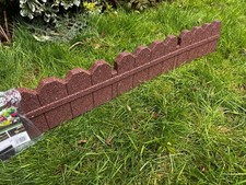 Garden Curve Lawn Stone Border Lawn Edging Flexi Recycled Rubber Brown