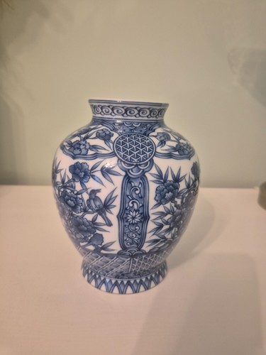 Japanese vase antique blue - japanese,