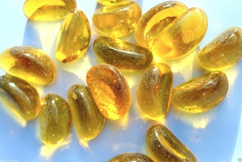 Yellow glass pebbles - yellow,