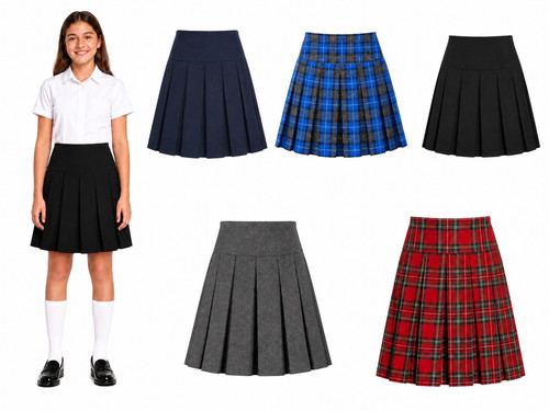 Women girls pleated school - women,