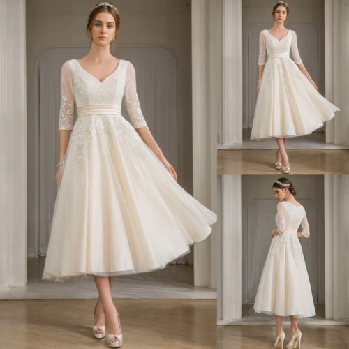 Short wedding dress champagne - short,