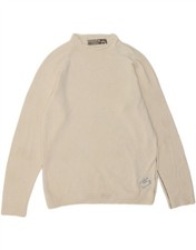 MURPHY & NYE Mens Turtle Neck Jumper Sweater Large White DX62