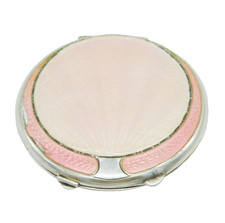 Sterling Silver Pink Guilloche