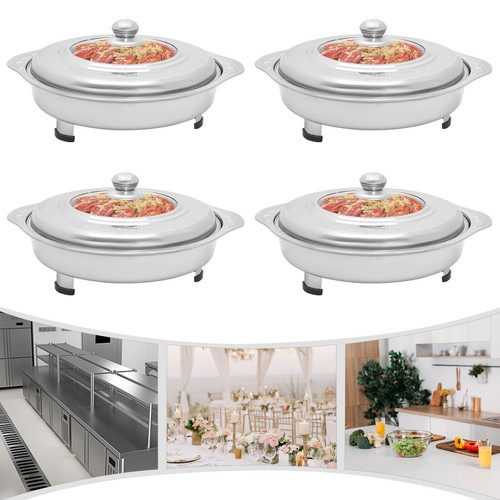 4pcs buffet dish - 4pcs, round