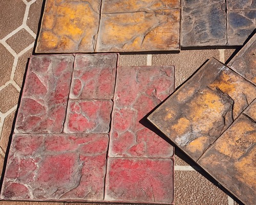 Concrete stamp mats - concrete, mats.