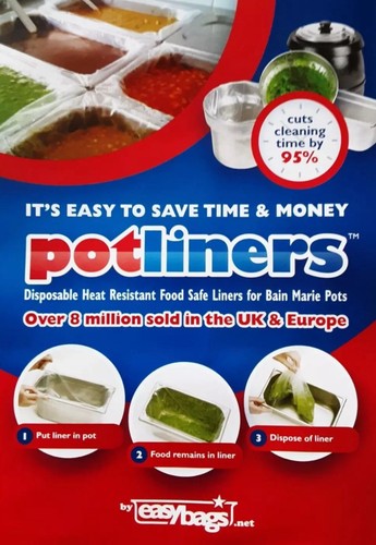 Bain marie pot liners 3 - 2,,