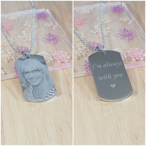 Dogtag engraved necklace