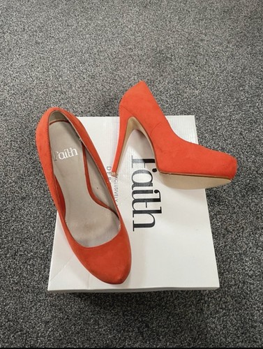 Faith orange high heels 6 - faith,