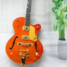 Players Edition Gloss Orange Jazz Electric Guitar Gold Hardware HH Pickups 