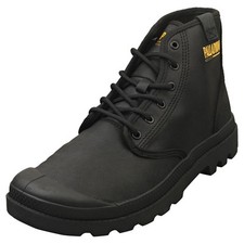 Palladium Pampa Hi Coated Unisex Casual Trainers in Black - 9 UK