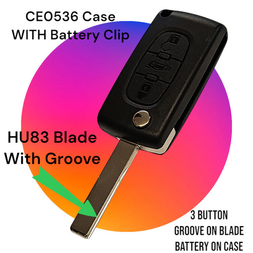 Ce0536 button fob case blade - 3-button,