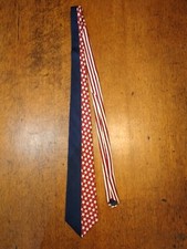 90s Vintage Tommy Hilfiger Italian Silk Tie American Flag USA Rare Stars Stripes