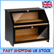 Bamboo Bread Bin Double Layer