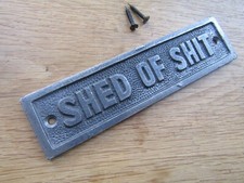 Cast iron vintage rustic Wall door plaque sign notice plate Antique iron