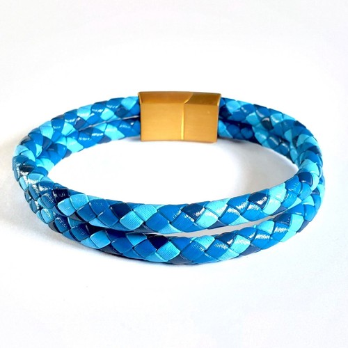 Leather mens bracelet - leather, surfer