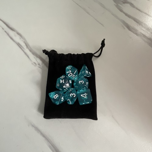 Teal polyhedral dice set for - teal, 7