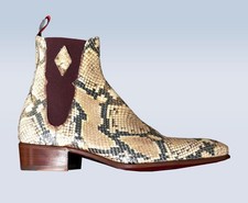 Jeffery-West MAINLINE Anderson 'DARK STAR' Natural Snake Chelsea Boot RRP £485