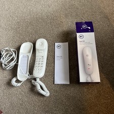 BT Duet 210 White Corded Landline Phone Wall Mountable