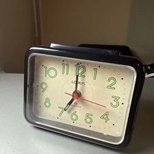 Vintage Lorus Quartz Alarm Clock In Black - Unused - New Old Stock