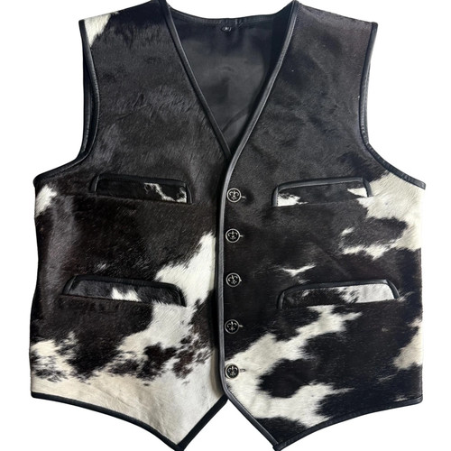 Men black white cowhide - &,