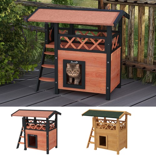 Outdoor wooden cat shelter - outdoor,