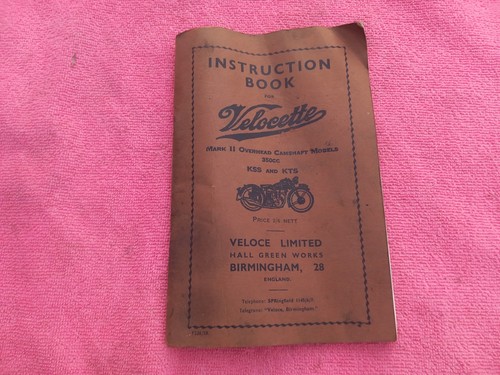 Velocette kss and kts 350cc - kss,