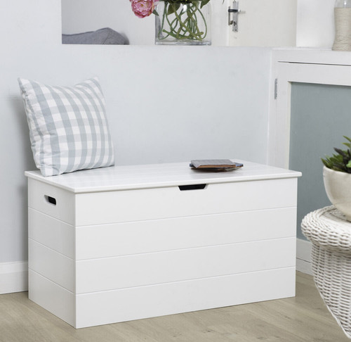 Ottoman storage chest white - storage,