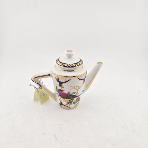 Mini porcelain teapot ornament - teapot,