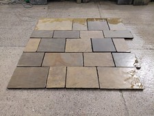 Bespoke Coursed Hand Finished Polished Reclaimed Yorkstone Paving Finest Quality