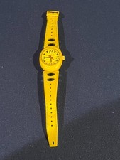 VINTAGE YELLOW BULER BUBBLE WATCH - WORKING - FREE UK POSTAGE!!