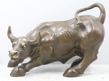 Bronze Charging Bull Sculpture - Well Modelled - Lifelike - Wall Street