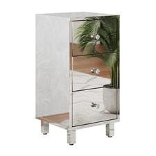 Drawers Mirrored Bedside Table