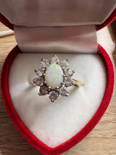 Carat gold opal and ring - gold,
