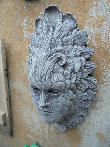 Feather green man wall - wall, plaque