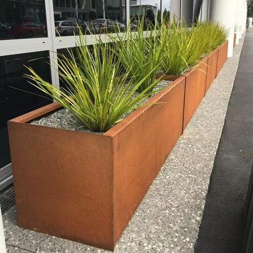 Garden cube metal planter - metal,
