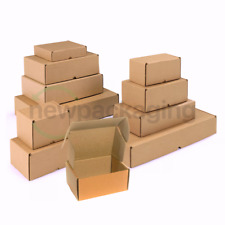Strong Brown Die Cut Boxes Cartons Postal Packing Tuck-in-Flaps Self Sealing