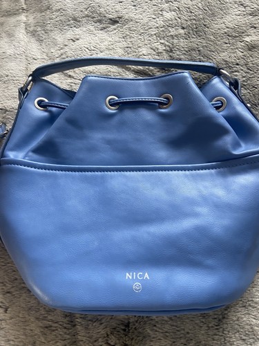 Nica light blue bucket bag - blue,