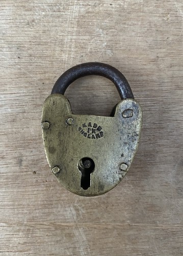 Antique brass padlock without - padlock,